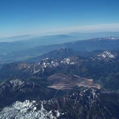Flugwegposition um 12:09:45: Aufgenommen in der Nähe von Hopfgarten im Brixental, Österreich in 2954 Meter